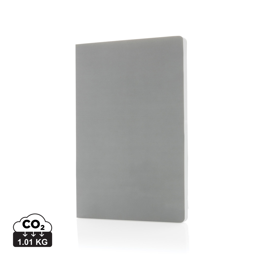 Carnet en papier minéral A5 promotionnel Gris