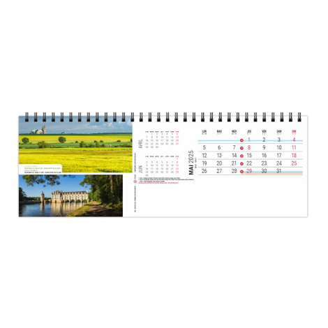 Calendrier publicitaire personnalisé chevalet de comptoir PAYSAGES DE  FRANCE - MS Calendriers