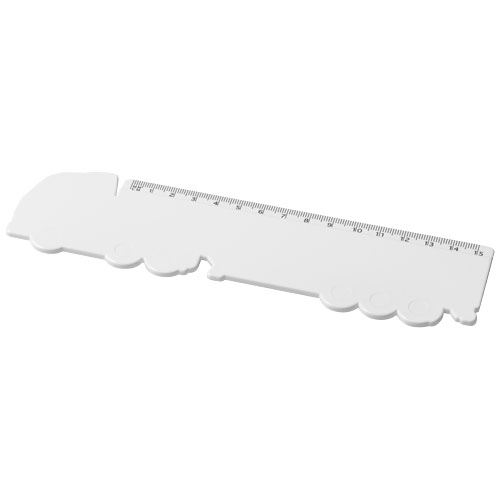 Règle publicitaire 15 cm en forme de camion Blanc