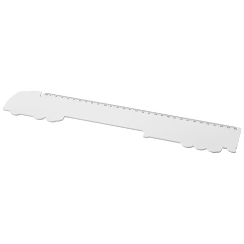 Règle plastique recyclé personnalisable 30 cm Camion Blanc
