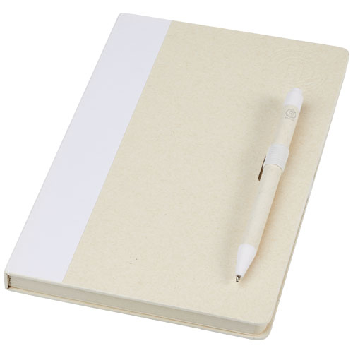 Carnet A5 et stylo personnalisable Dairy Dream Blanc