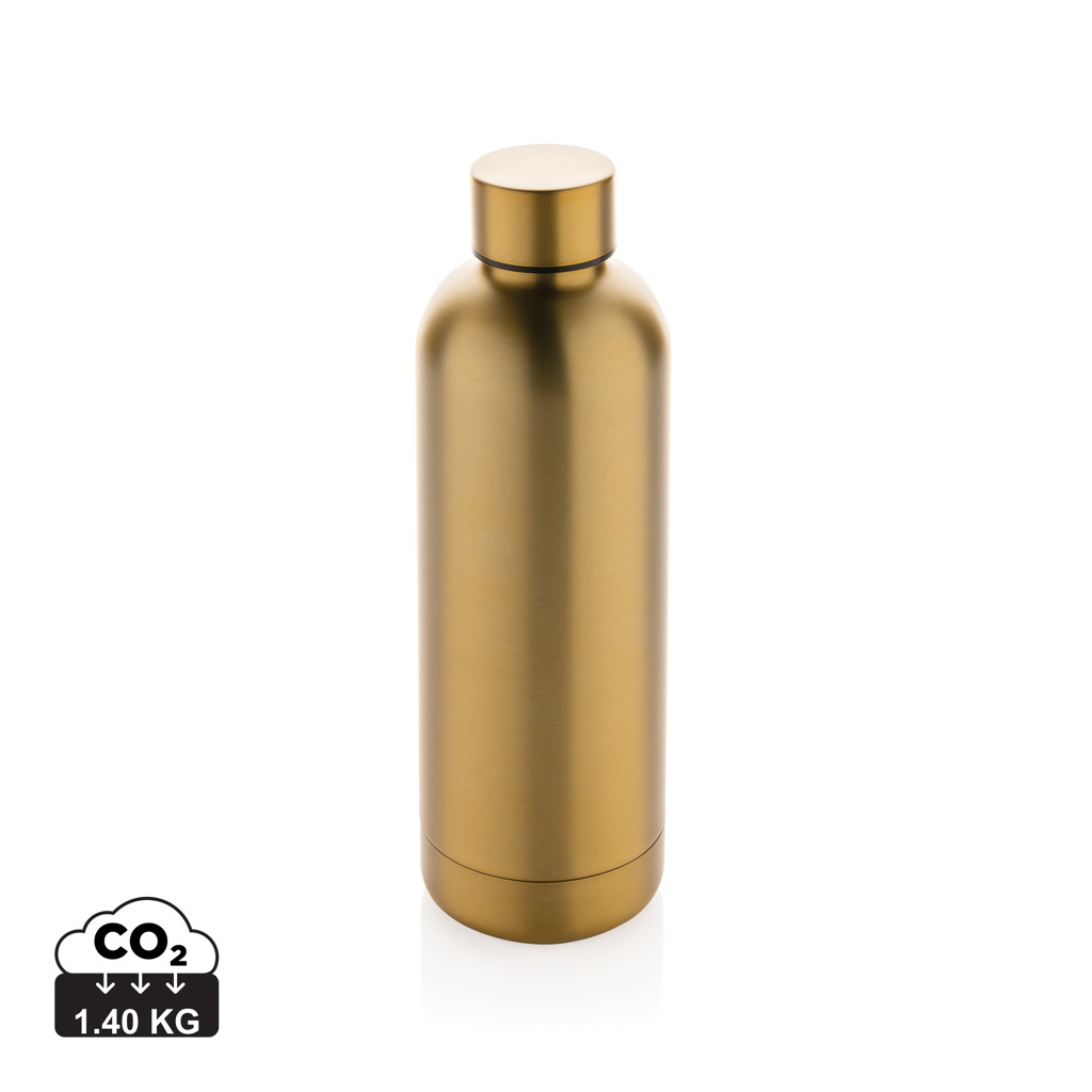 Bouteille personnalisée isotherme inox recyclé 500ml Impact Doré