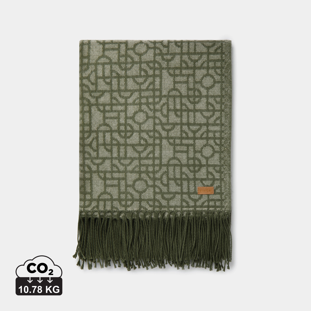Couverture plaid publicitaire 170x130cm Verso VINGA Vert