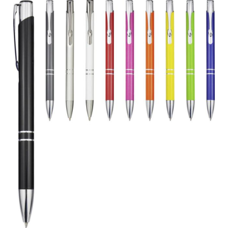 Stylo bille personnalisable en aluminium recyclé Moneta