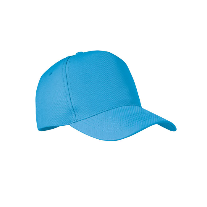 Casquette publicitaire en rPET à 5 pans Turquoise
