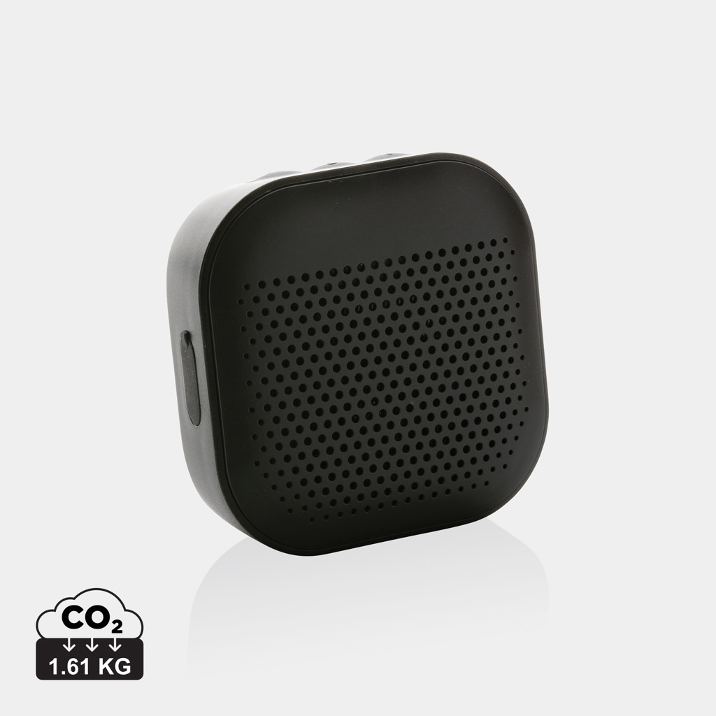 Enceinte 3W publicitaire en plastique recyclé Soundbox Noir