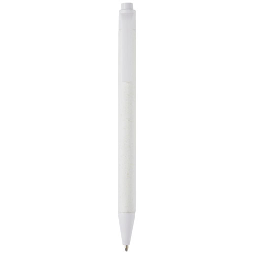 Stylo publicitaire en fibres végétales Crush Blanc