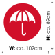 Parapluie personnalisable avec mât en bois 23"