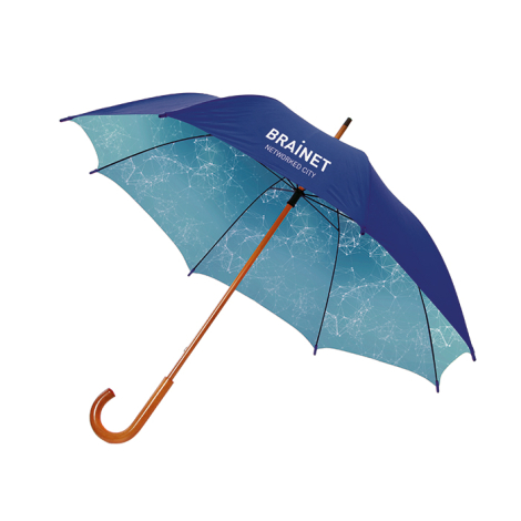 Parapluie personnalisable avec mât en bois 23"