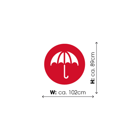 Parapluie promotionnel 23" avec mât en bois