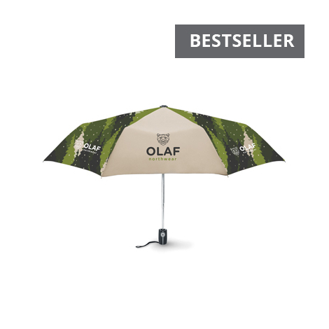 Parapluies personnalisables premium 21", pliable en 3