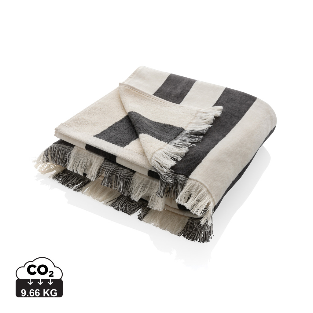 Serviette de plage publicitaire 180 x 100 cm Ukiyo anthracite