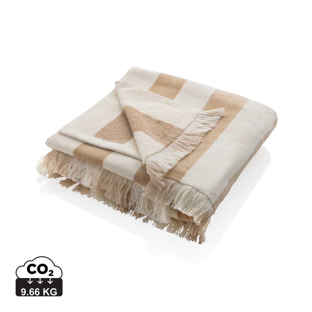 Serviette de plage publicitaire 180 x 100 cm Ukiyo Marron