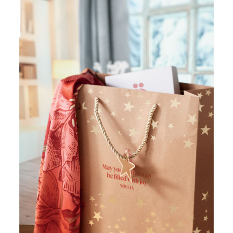 Sac cadeau publicitaire en papier 250gr 25X11X32 cm SPARKLE