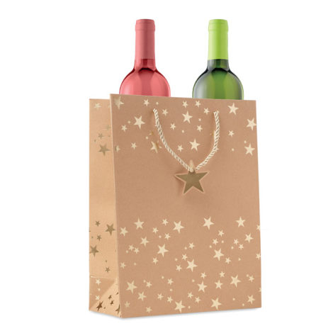 Sac cadeau publicitaire en papier 250gr 25X11X32 cm SPARKLE