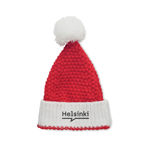 Bonnet promotionnel en tricot avec pompon AURIGA