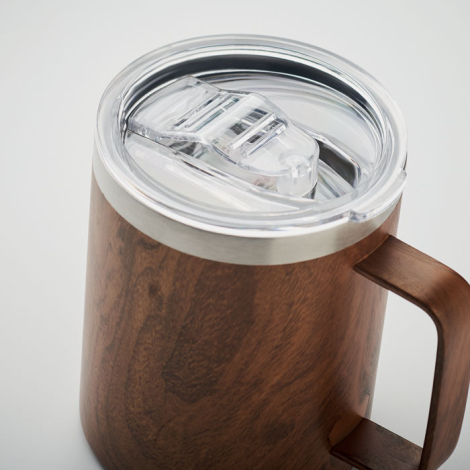 Gobelet publicitaire aspect bois inox recyclé 300 ml NAMIB MUG