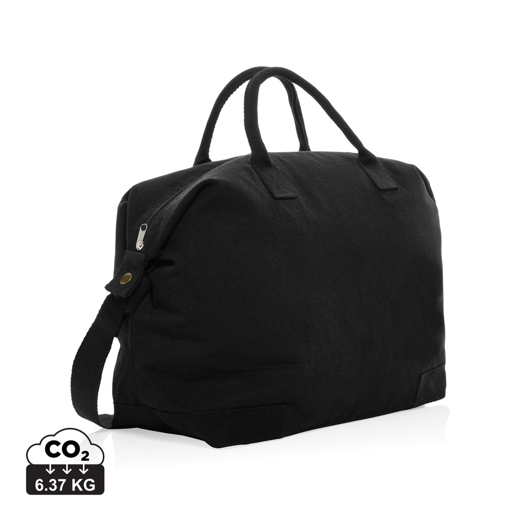 Sac week-end publicitaire toile recyclée 500g Kezar Noir