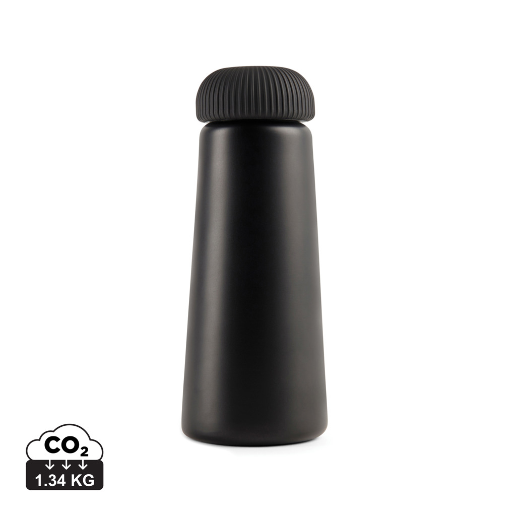 Bouteille isotherme inox recyclé 450ml personnalisée Erie VINGA Noir