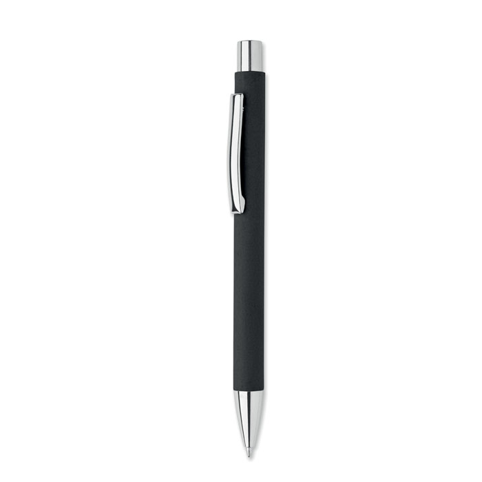 Stylo à bille en papier recyclé personnalisable OLYMPIA Noir