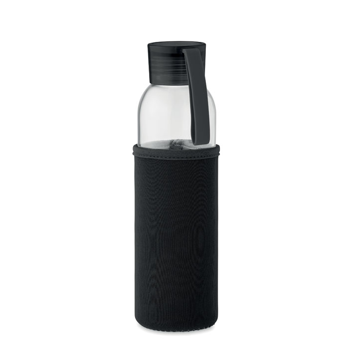 Bouteille personnalisée en verre recyclé 500 ml EBOR Noir