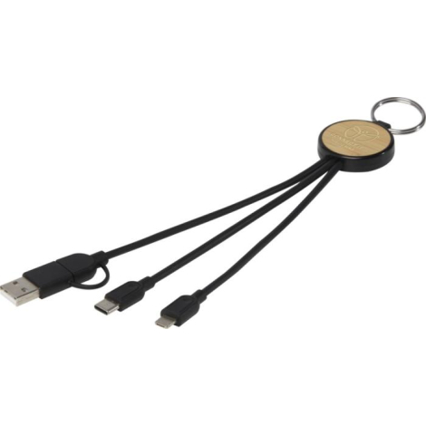 Câble de charge 6-en-1 personnalisable et porte-clés Tecta