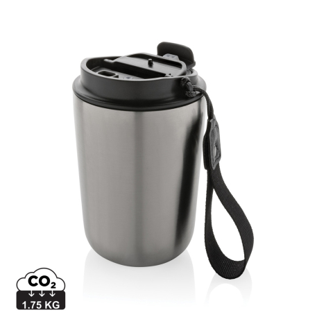 Mug iso publicitaire inox recyclé avec lanière Cuppa