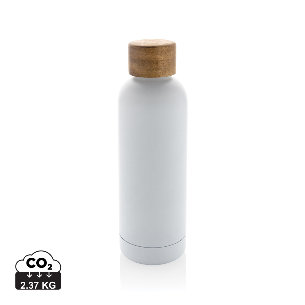 Bouteille isotherme 500 ml personnalisable Wood Blanc