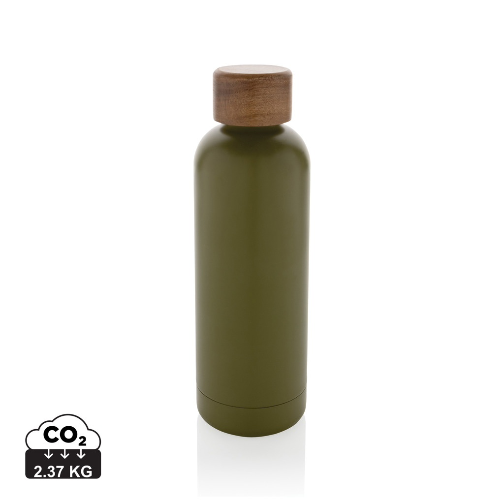 Bouteille isotherme 500 ml personnalisable Wood Vert