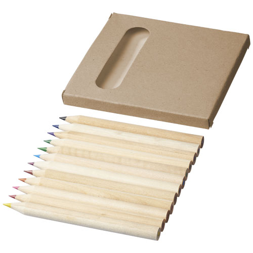 Set de coloriage publicitaire de 12 crayons Artemaa Naturel