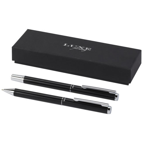 Ensemble de stylos en alu recyclé à personnaliser Lucetto Noir
