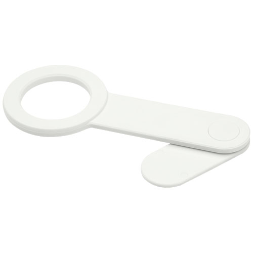Support de téléphone promotionnel de bureau Hook Blanc