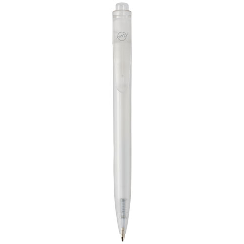 Stylo bille publicitaire en plastique océanique Thalaasa Blanc