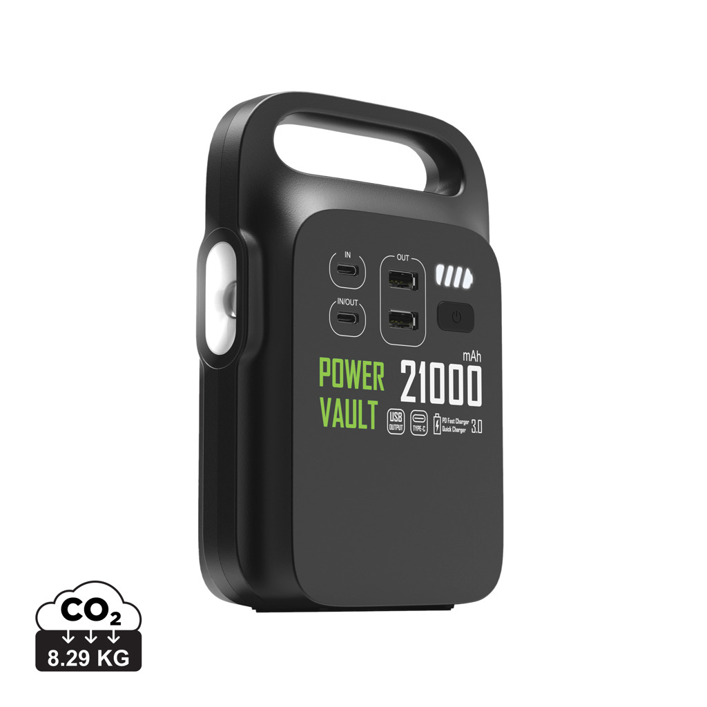 Station de charge 21000mAh personnalisée Power Vault Noir