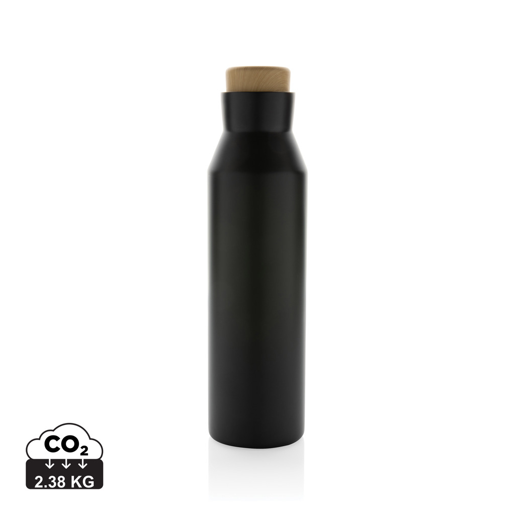 Bouteille isotherme promotionnelle 500ml inox recyclé Gaia Noir