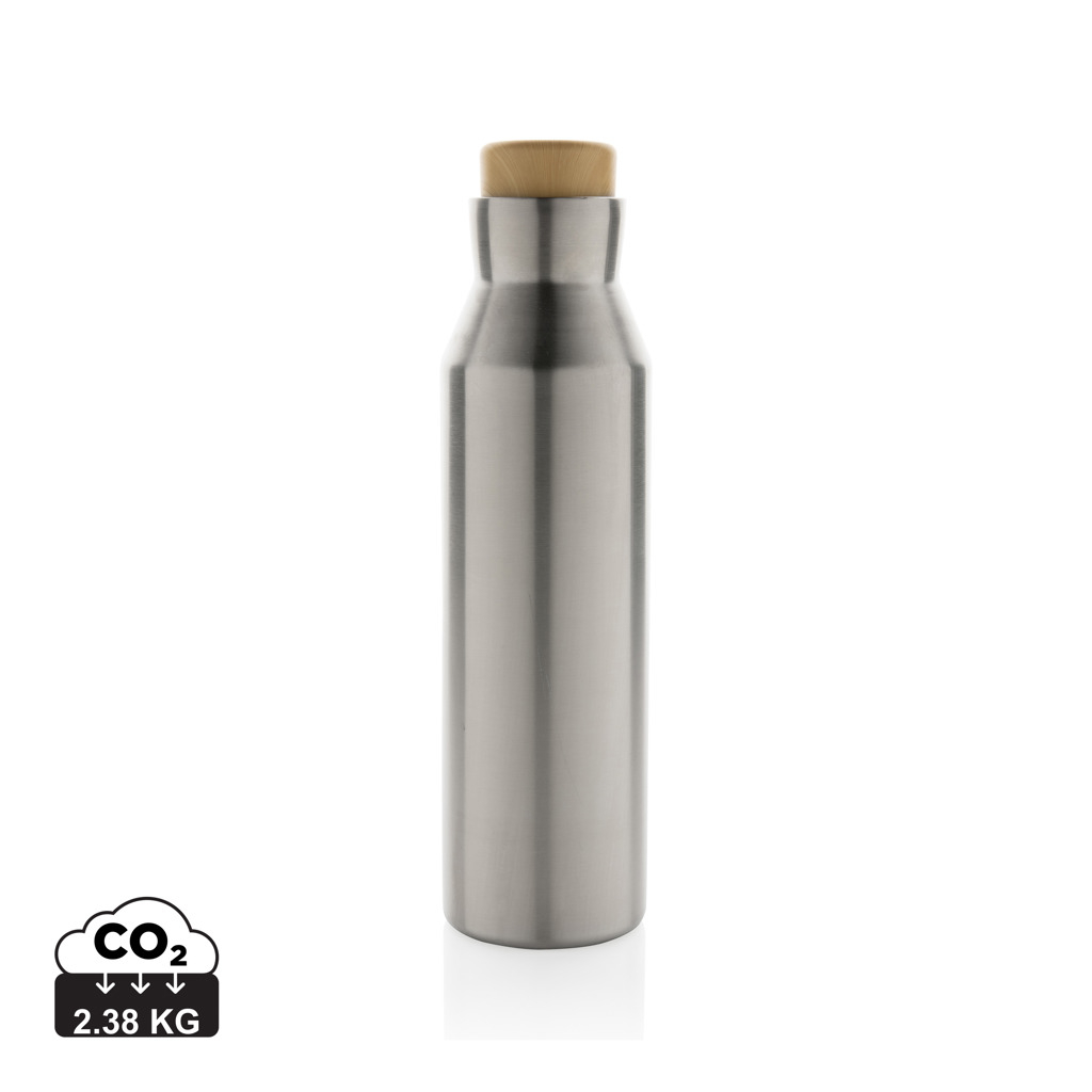 Bouteille isotherme promotionnelle 500ml inox recyclé Gaia Argent