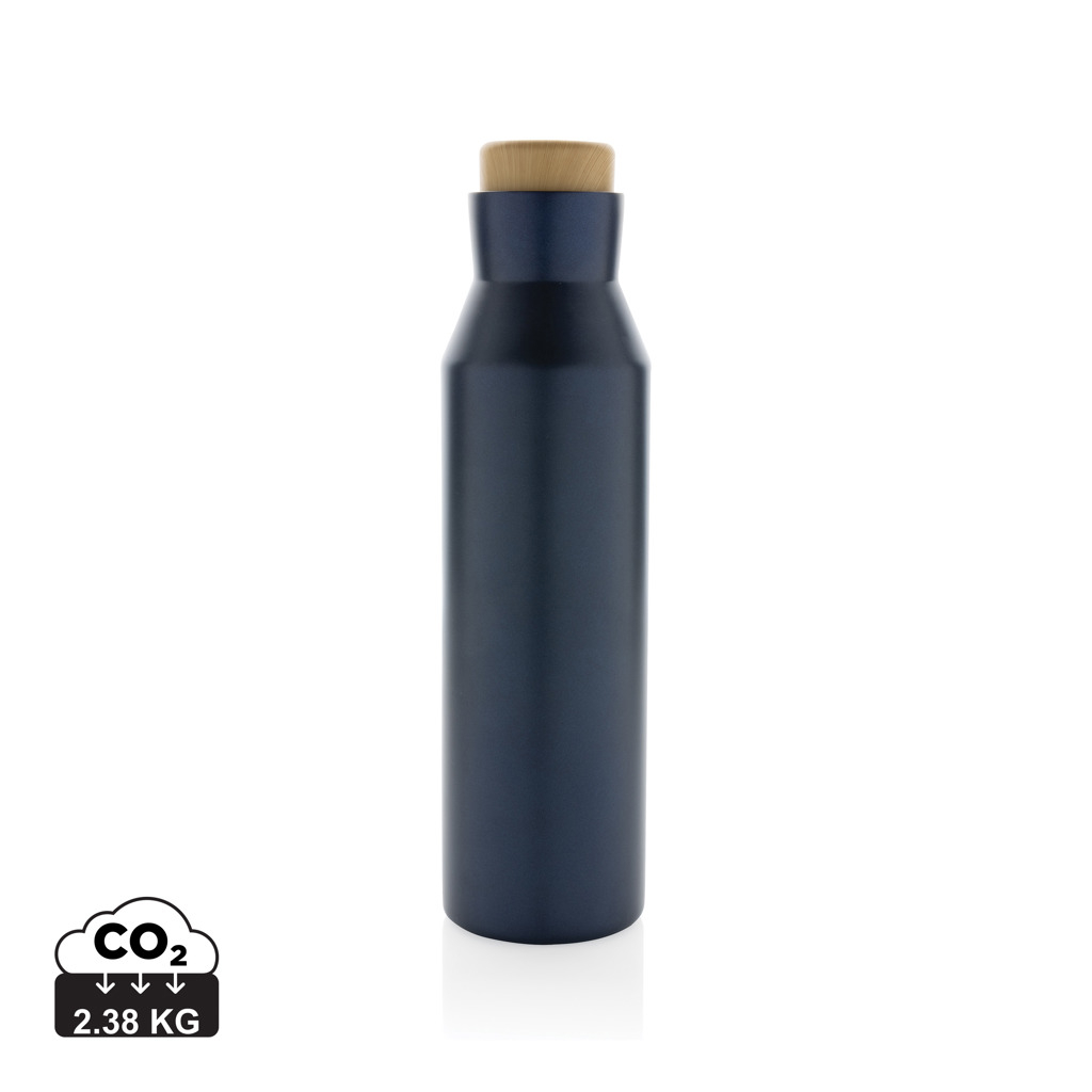 Bouteille isotherme promotionnelle 500ml inox recyclé Gaia Bleu