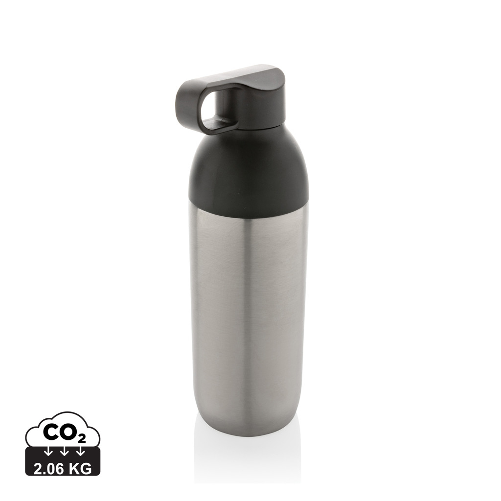 Bouteille publicitaire 540ml isotherme Flow Argent