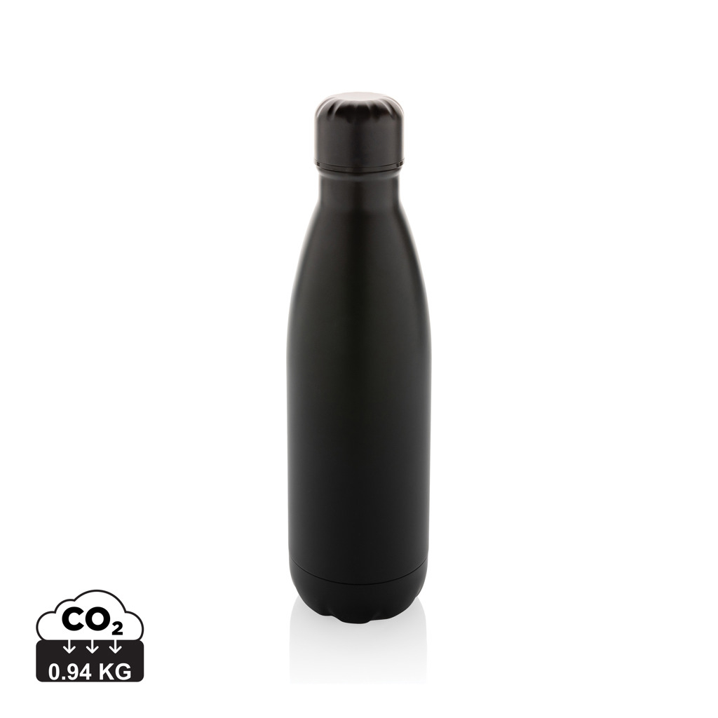 Bouteille promotionnelle inox recyclé 500 ml Eureka Noir