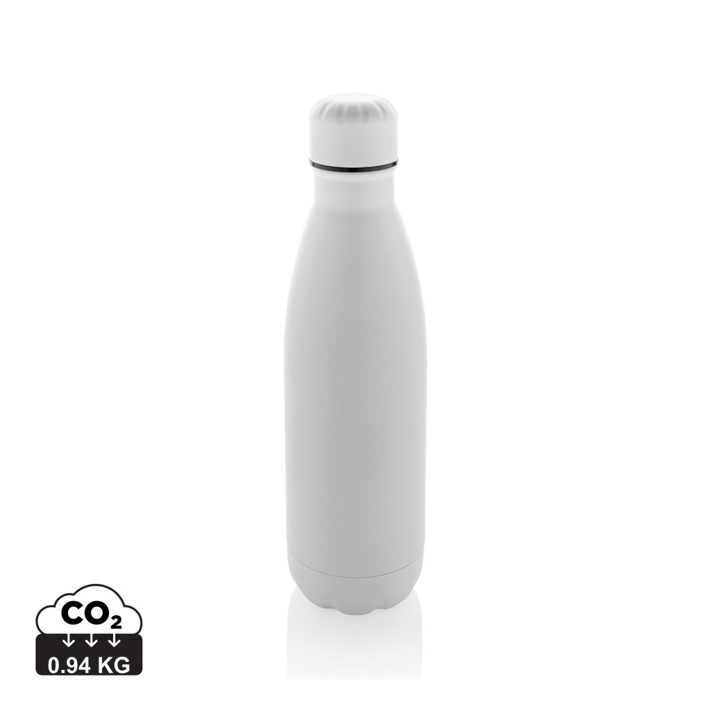 Bouteille promotionnelle inox recyclé 500 ml Eureka Blanc