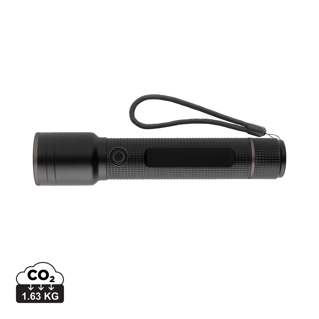 Torche 10W rechargeable USB à personnaliser Gear X Noir