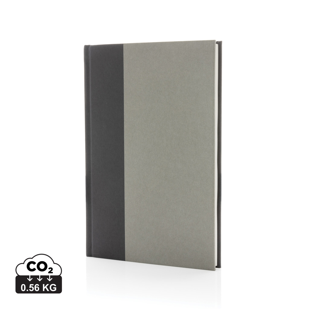 Carnet personnalisable A5 Kraft et rPET Words Gris