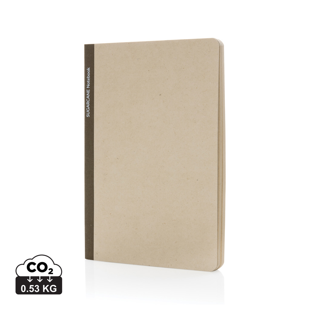 Carnet A5 en papier de canne à sucre personnalisable Marron