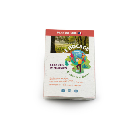 Plan touristique personnalisable papier graines