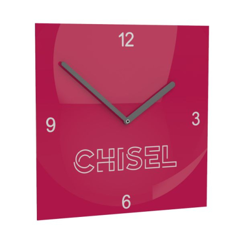 Horloge murale publicitaire carrée 25x25 cm Horae