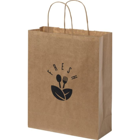 Sac papier Kraft publicitaire 25x32x11cm - MOYEN