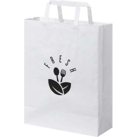 Sac publicitaire 25x32x11cm en papier Kraft - MOYEN