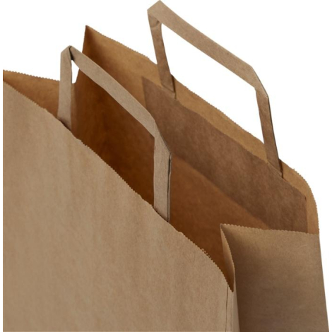 Sac publicitaire 25x32x11cm en papier Kraft - MOYEN