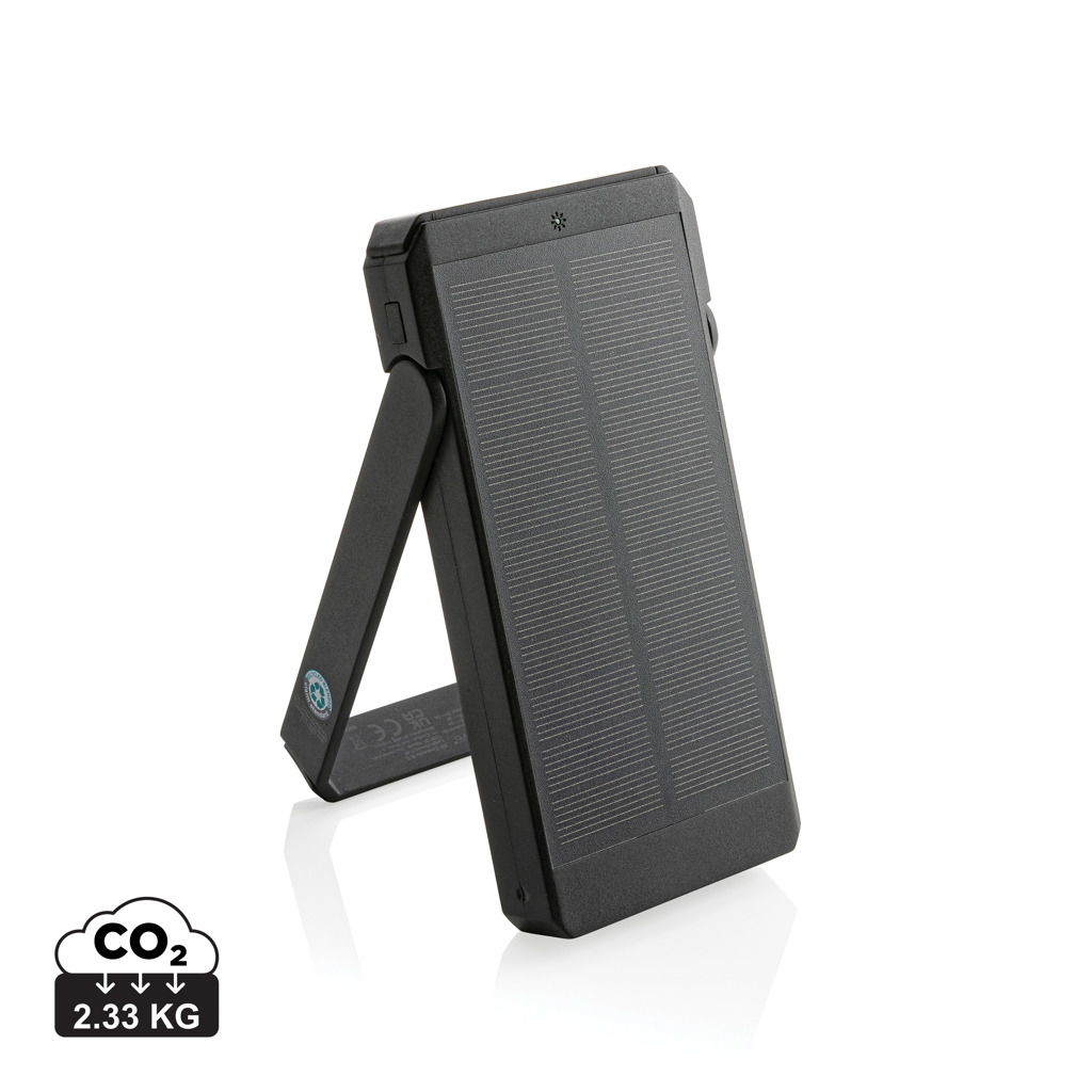 Powerbank solaire personnalisé 10 000 mAh Skywave Noir