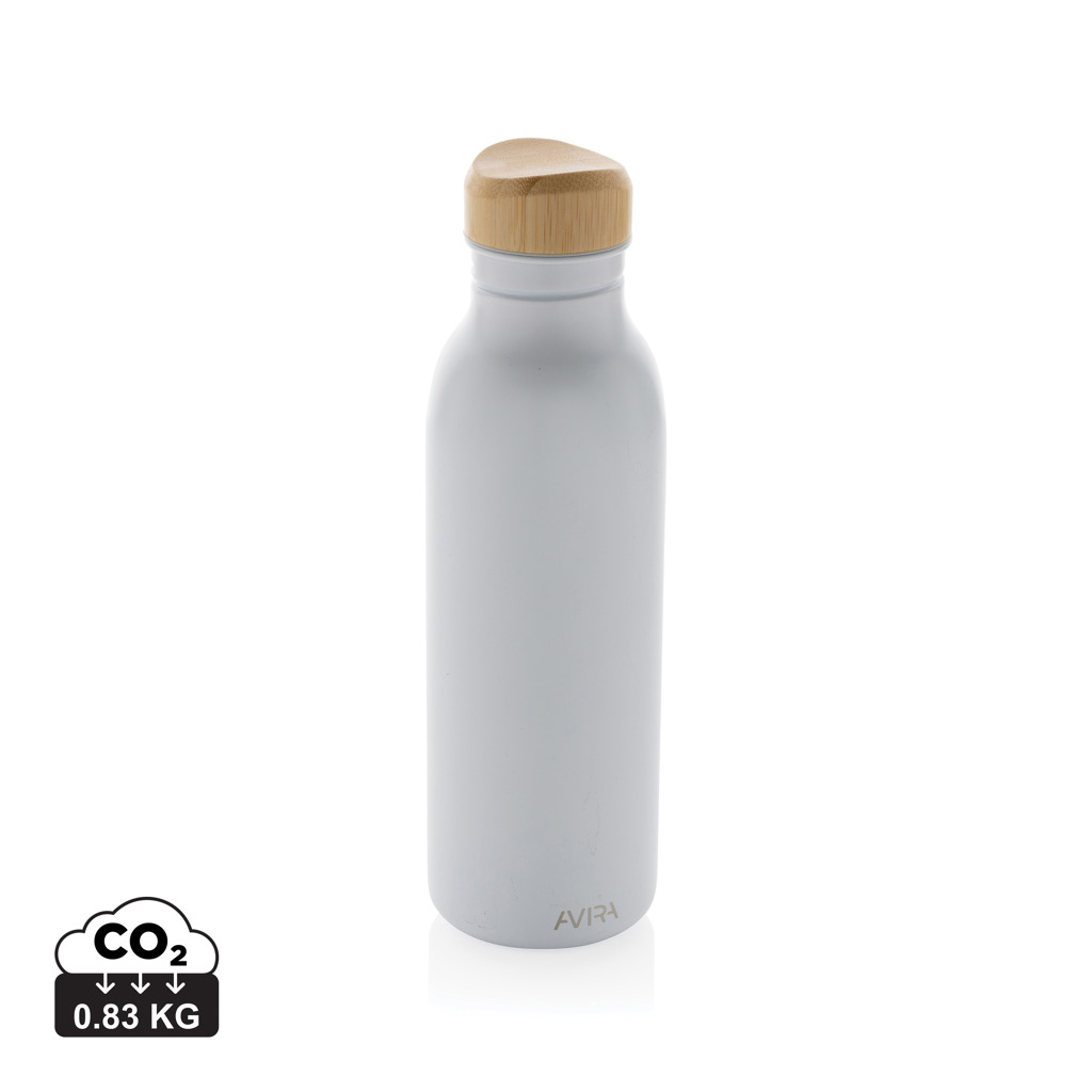 Bouteille 600ml personnalisable en acier Avira Alcor Blanc